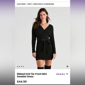 Large Burgundy Ribbed Knit Sweater Dress